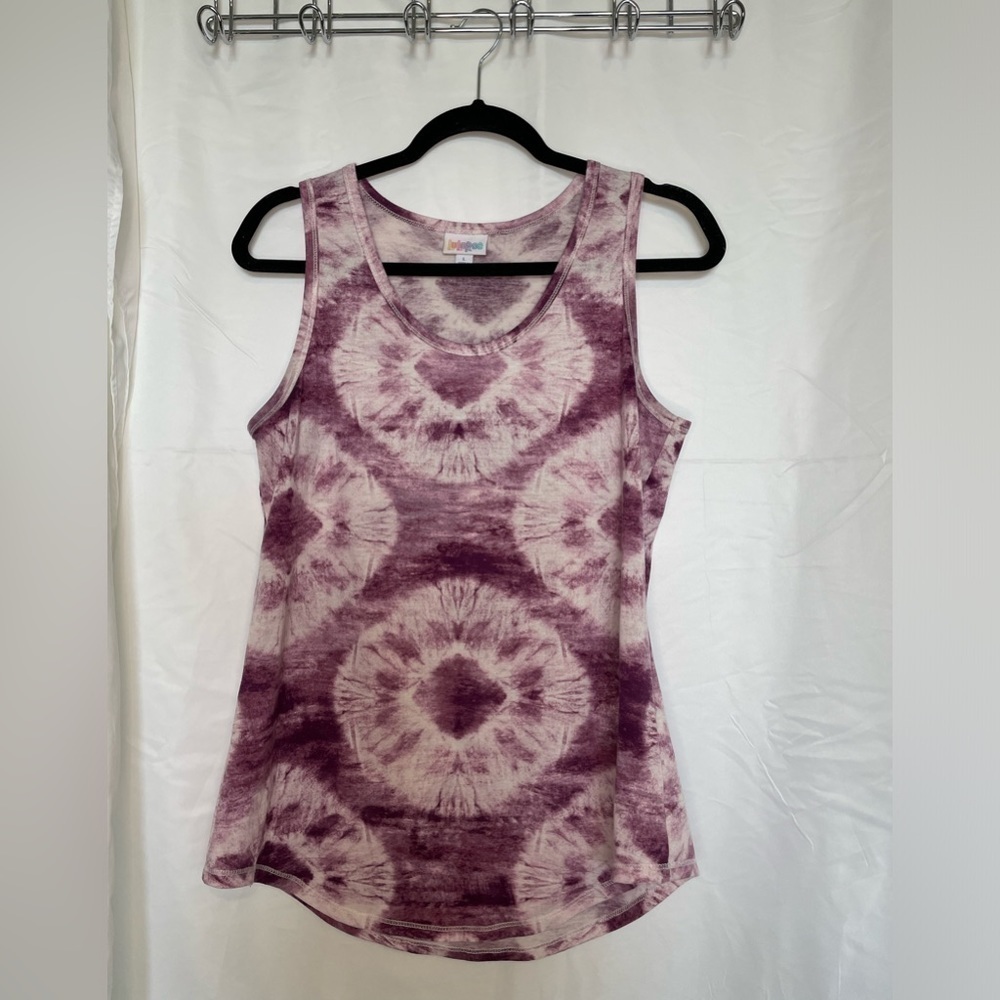 Lularoe/ Purple and White tie dye tank top​​​​​​​​​​​​
